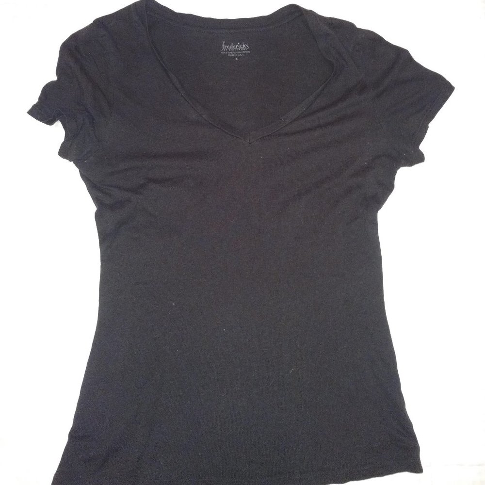 Black V-neck